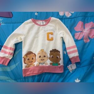CoComelon Kids Sweatshirt - Cream and Pink